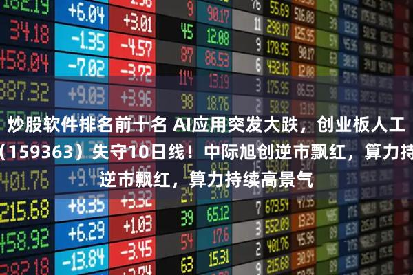 炒股软件排名前十名 AI应用突发大跌，创业板人工智能ETF（159363）失守10日线！中际旭创逆市飘红，算力持续高景气