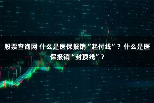 股票查询网 什么是医保报销“起付线”？什么是医保报销“封顶线”？
