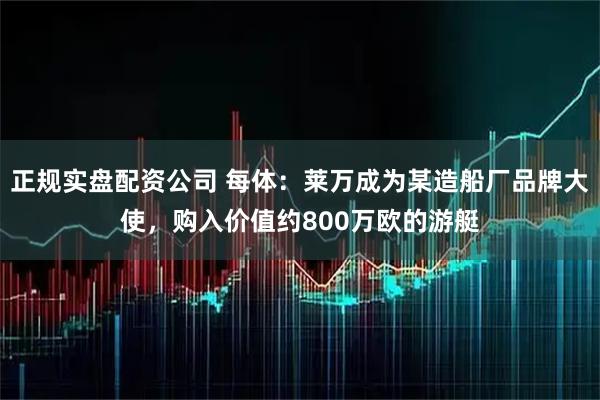 正规实盘配资公司 每体：莱万成为某造船厂品牌大使，购入价值约800万欧的游艇